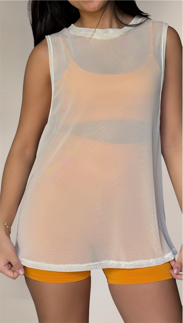 Regata Telinha Tule Off-white