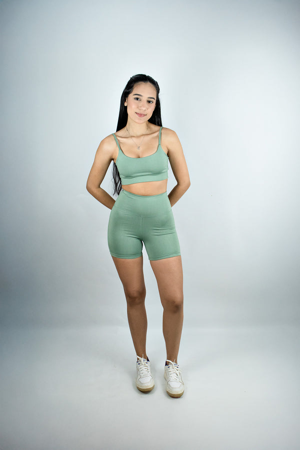 Conjunto de Top e Short Menta